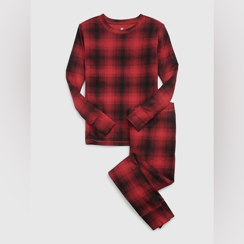GAP Red & Black Plaid Kids Pajama Set Sz 2T